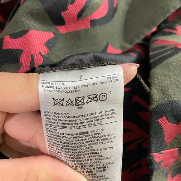 Banana Republic Green and Pink Jacquard Drop Waist Dress - Picture 3 of 3